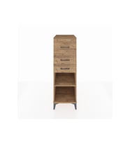Kronos Dolap Tek Raflı 3 Çekmeceli 44x59x134 Çam-Çam