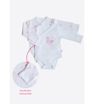 Organik Swan 2'li Body Pembe