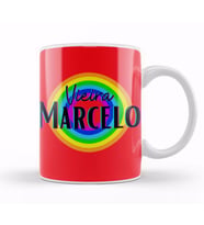 Marcelo Vieira   Vintage Retro Rainbow Style Kupa Bardak Porselen