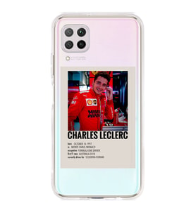 Huawei P40 Lite Uyumlu Charles Leclerc Desenli Şeffaf Telefon Kılıfı