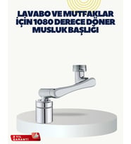Çok Yönlü Dönebilen Musluk Başlığı 2 Fonksiyonlu Su Akışı