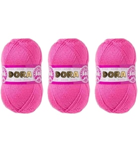 Ören Bayan Dora Pembe El Örgü İpi - 042 3lü