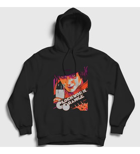 Presmono Unisex Siyah Alex Film Otomatik Portakal A Clockwork Orange Kapüşonlu Sweatshirt 242010tt