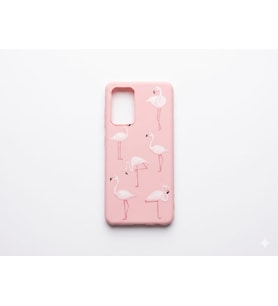 Samsung Galaxy A 52 Pembe Kuğulu Silikon Kılıf Modeli