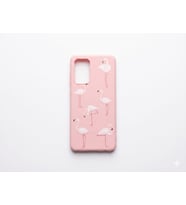 Samsung Galaxy A 52 Pembe Kuğulu Silikon Kılıf Modeli