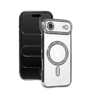İphone 17 Air Joke Simli Magneticsafe Kılıf - Gümüş