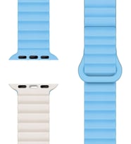 Core mıknatıslı bileklik, Apple Watch Ultra/SE/10/9/8/7/6/5/4/3/2/1 ile uyumlu, nefes alan silikon halka, oluklu tasarım, 38/40/41/42 mm & 42/44/45/46/49 mm