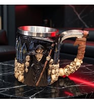 3D İskelet Tasarımlı - Paslanmaz Çelik İçli - Gotik Kupa Bardak
