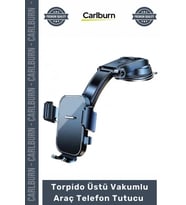 #Tutacak Sağlam Güçlü Siyah Torpido Üstü Vakumlu Araç Telefon Tutucu Ayarlanabilir Uzun Kollu