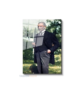 Dikey Cam Tablo Salon Duvar Tablosu Dikey Cam Renkli Ataturk Eli Cepte Yeni Ev Hediyesi Ofis Tablosu