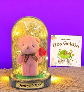 Kız Bebek İçin İsimli Fanus  Bebek Hediyeleri  Bebek Hediyelik  Doğum Günü Hediyesi