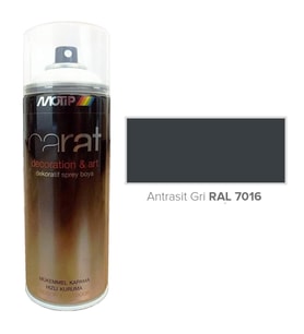 Motip Carat Akrilik Sprey Boya ANTRASİT GRİ PARLAK 400 ml - RAL7016