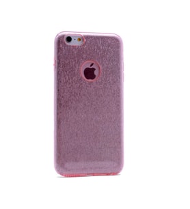 Apple iPhone 7 Plus Uyumlu Kılıf Zore Shining Silikon (Rose Gold Altın)