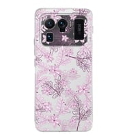 Xiaomi Mi 11 Ultra Uyumlu Kamera Korumalı Kapak Floral Pudra Tasarımlı Şeffaf Silikon Kılıf