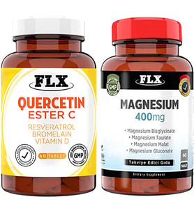 Flx Kuersetin Ester C 60 Tablet   Flx Magnezyum Malat 60 Tablet (Renksiz)