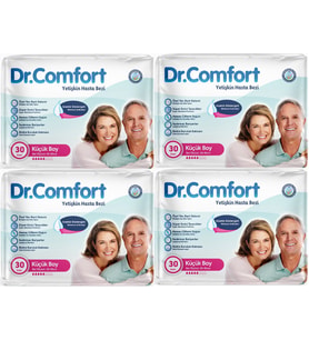 Dr.Comfort Yetişkin Hasta Bezi Bel Bantlı Tekstil Yüzeyli S - Küçük - Small 120 Adet (4PK*30)