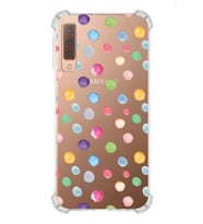 PrintiFy Samsung Galaxy A7 2018 Uyumlu Water Color 6 Baskılı Şeffaf Köşe Korumalı Antişok Kılıf