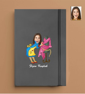 Kişiye Özel Terzi Kadın Model 13x21 Gri Defter-40