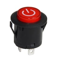 Ayt IC-180E 26mm Yaylı Rocker Buton Işıklı Power Simgeli Düğme Anahtar