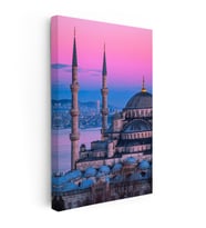Kanvas Tablo Sultanahmet Camii Gün Doğumu Renkleri Şehir Mimari Tablo Ev Ofis Duvar Dekoru
