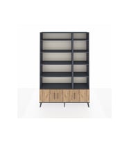 Arges Dolap 10 Raflı 3 Kapaklı 132x30x195 Antrasit-Çam/Antrasit