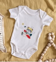 BK Kids Sevimli Pilot Tasarımlı Bebek Body Zıbın - Model 1