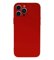 Newface Apple iPhone 13 Pro Max Kılıf Nano içi Kadife Silikon - Kırmızı