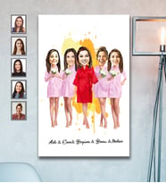 Kişiye Özel Bride To Be Bekarlığa Veda Karikatürlü Ahşap Tablo 30x47 Mod1