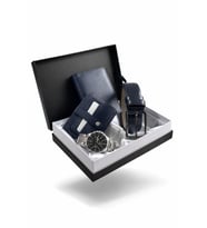 Özel Lüks Premium Serisi Damat Çeyiz Dikey Cüzdan Kemer Kartlık ve Metal Özel Saat Çeyiz Kutulu Seti