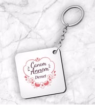 Anneler Günü Tasarımlı Anahtarlık
