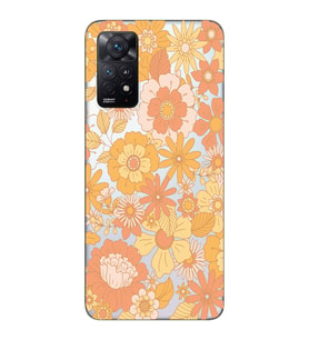 Redmi Note 11 Pro Uyumlu Çiçek Desenli Şeffaf Telefon Kılıfı