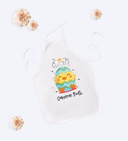 BK Gift Kişiye Özel Paskalya Bayramı Beyaz Çocuk Mutfak Önlüğü-4