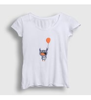 Presmono Kadın Beyaz Little Monster T-Shirt 290393tt