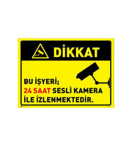 Bu Işyeri 24 Saat Sesli Kamera Ile Izlenmektedir (Çok Renkli)