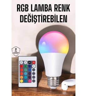 Led Ampul Enerji Dostu Rgb Işıklı 100w Led Işık