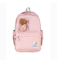 Young 51666 ayıcık maskotlu okul sırt çanta PEMBE