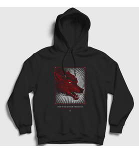 Presmono Unisex Siyah Wolf Der Weg Einer Freiheit Kapüşonlu Sweatshirt 389830tt