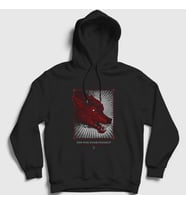 Presmono Unisex Siyah Wolf Der Weg Einer Freiheit Kapüşonlu Sweatshirt 389830tt