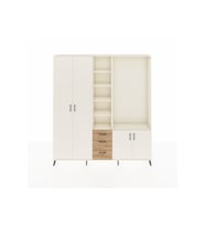 Arges Dolap 13 Raflı 3 Çekmeceli 4 Kapaklı 220x30x243 Aytaşı-Aytaşı/Çam
