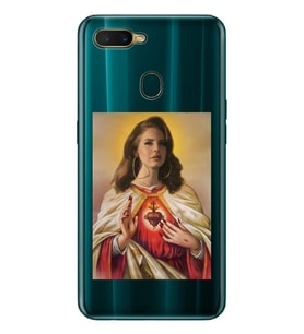Oppo A5S/AX7/A12 Uyumlu Lana Del Rey Desenli Şeffaf Telefon Kılıfı