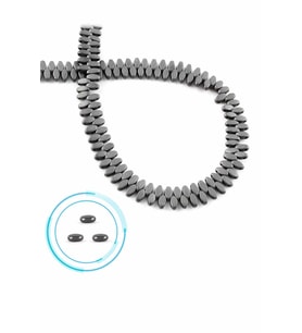 Hematit Doğal Taş Mat Gri Rondela Kesim 5x2mm Dizi [AA]