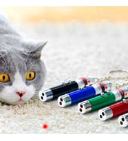 3 Fonksiyonlu Kırmızı Beyaz Işıklı Led Lazer Kedi Köpek Oyuncak Anahtarlık