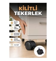 6 cm Kilitli Mobilya Tekerleği 4’lü Set 360° Döner Kolay Kurulum