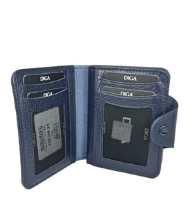 Diga 110 Hakiki Deri Kartlık Cüzdan Lacivert (DENIM)