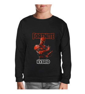 Fortnite - Hybrid Siyah Çocuk Sweatshirt
