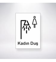 Kadın Duş 21x28 Arkası Sticker