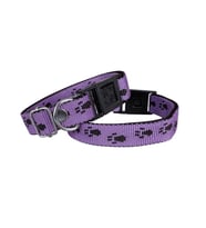 Markapet Köpek Tasması Patili Dokuma 2 cm - Min: 30 cm - Max: 50 cm Mor