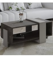 Meleni Orta Sehpa – 90 cm Modern Tasarım – Raflı (Çok Renkli)