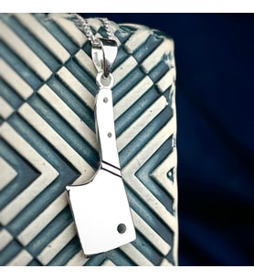 Gümüş Satır Kolye 925 Ayar Gümüş Satır Figürlü Unisex Kolye