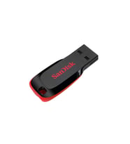 SanDisk Cruzer Blade Flash Bellek 16 GB USB 2.0 Kırmızı - Kompakt Tasarım (Siyah-Kırmızı)